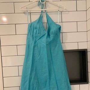 Linen halter dress